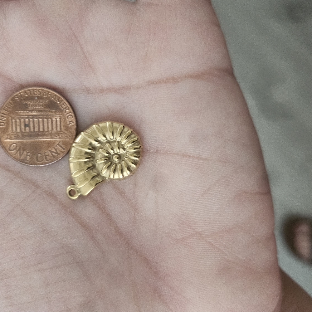 Gold plated Nautilus Shell Pendant